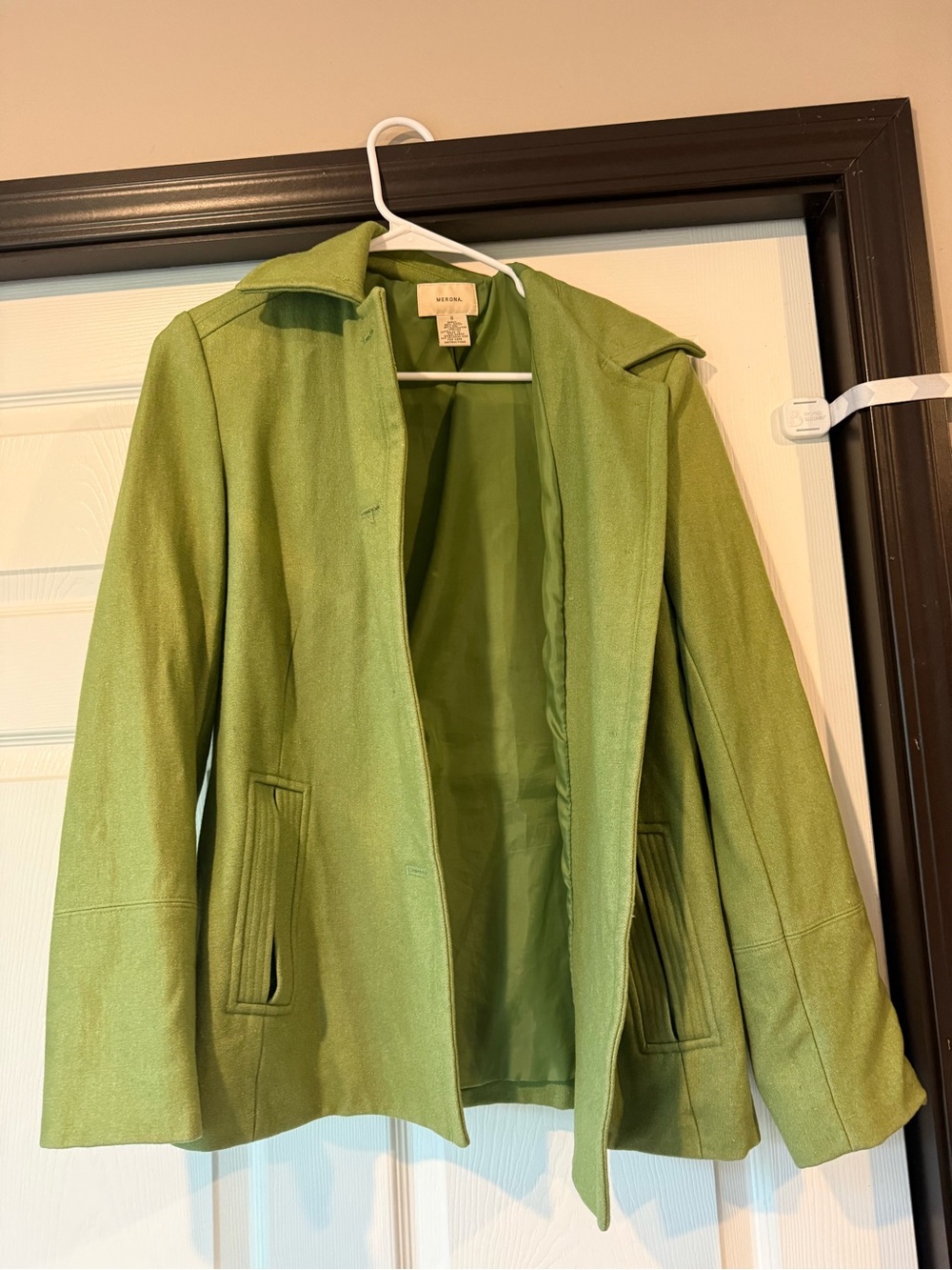 Vintage Merona green wool blend peacoat